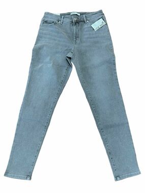 Nine West Curvy Skinny Jeans High Rise Grey Stretch Denim Size 4 NWT